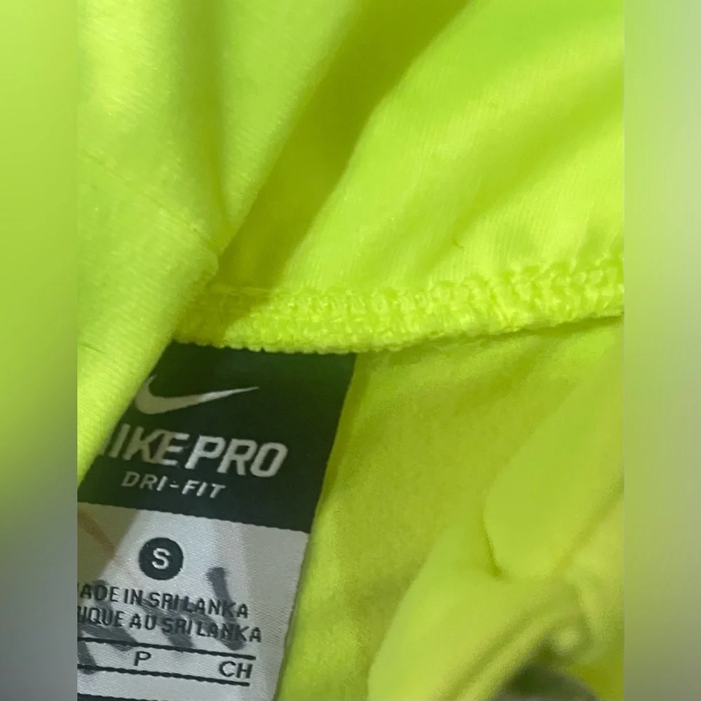 Nike-Pro Dri-Fit Yellow Long-Sleeve Turtleneck Top